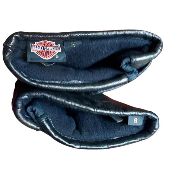 Harley Davidson Black Leather Thermal Motorcycle Gloves Thinsulate Men's Sz SM - Picture 5 of 6